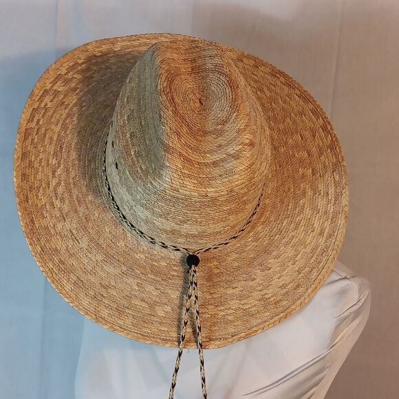 Wide Brim Straw Western Hat - Picture 2 of 6